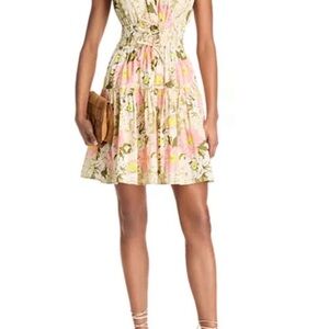 Derek Lam 10 Crosby Floral Smocked Waist Mini Dress NWT Size 00